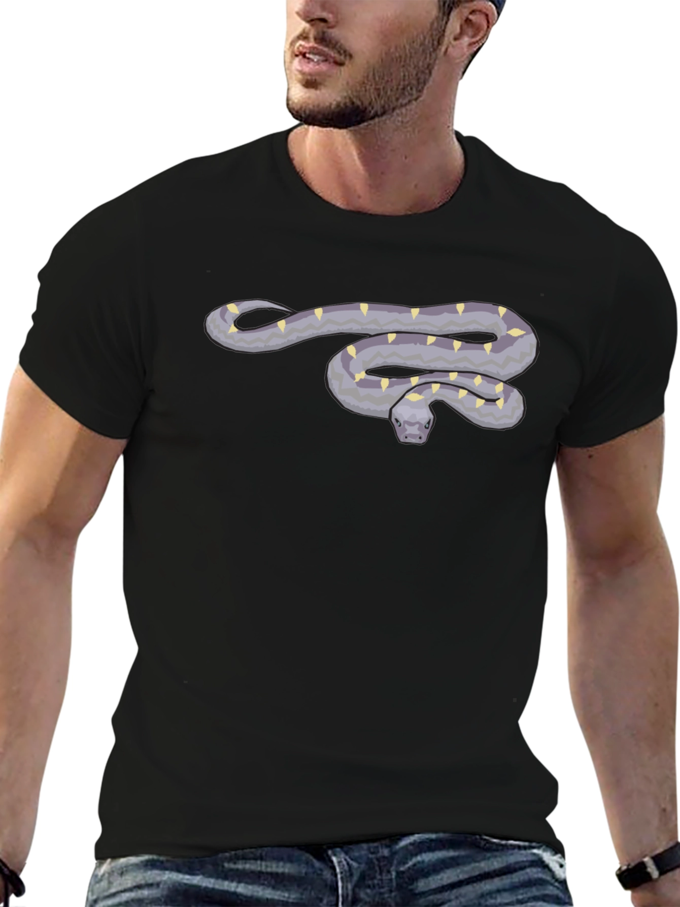 Snake Graphic Black T-Shirt