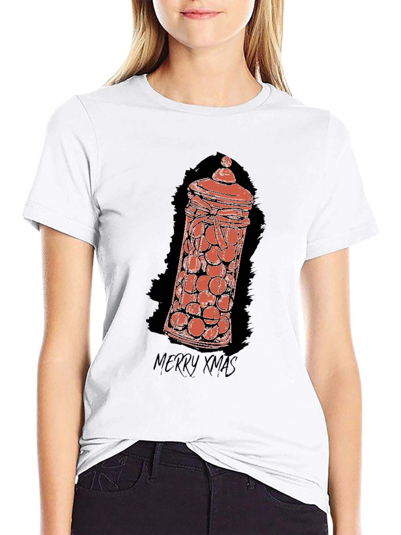 Merry Xmas Candy Jar Graphic Tee