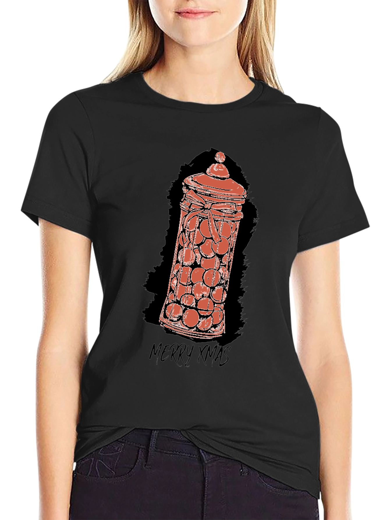 Merry Xmas Candy Jar Graphic Tee