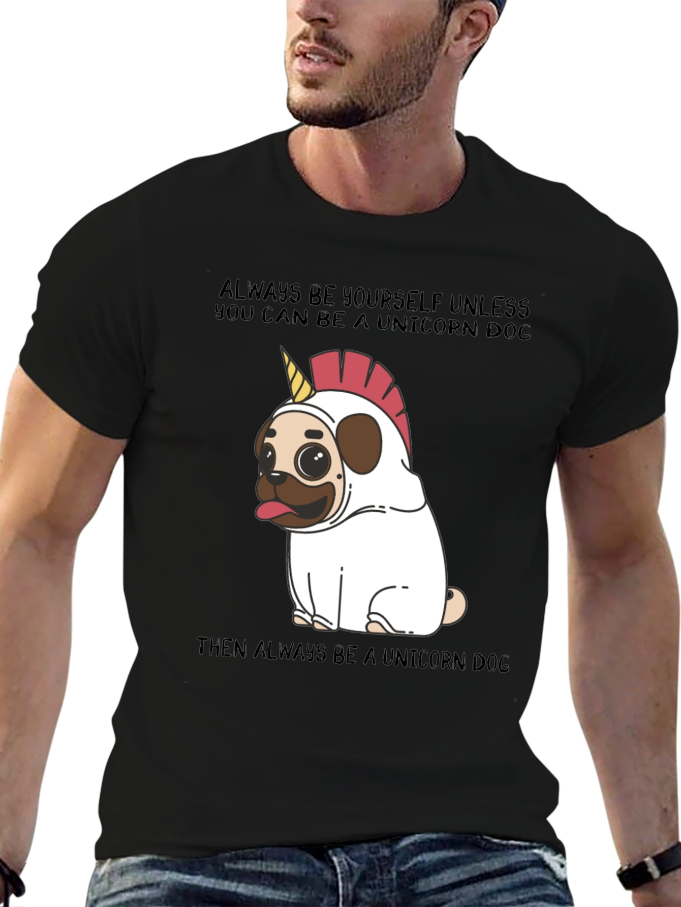 Unicorn Dog T-Shirt: Always Be Yourself!