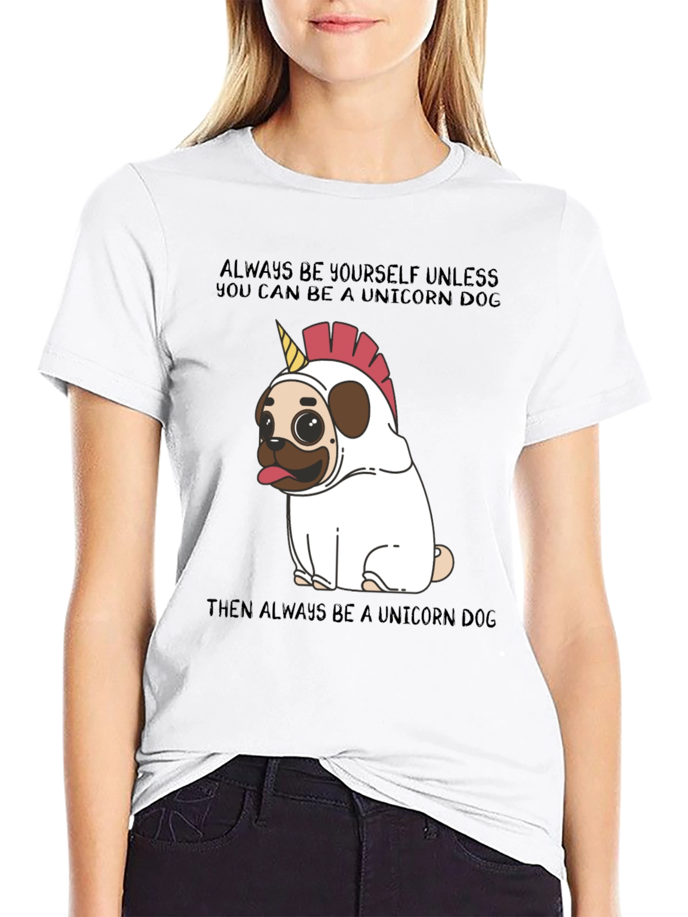 Unicorn Dog T-Shirt: Always Be Yourself!