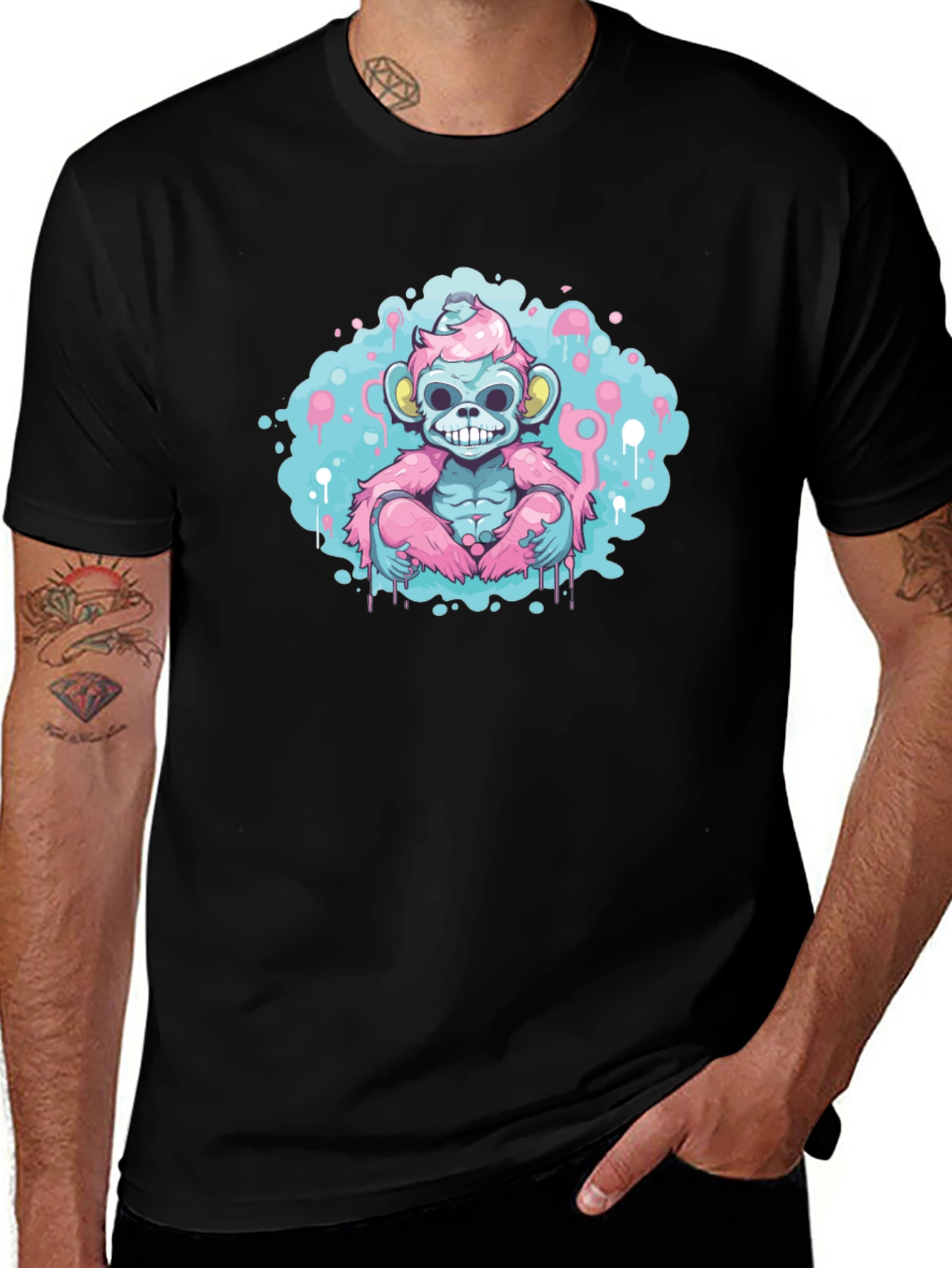 Cartoon Monkey Graphic Tee