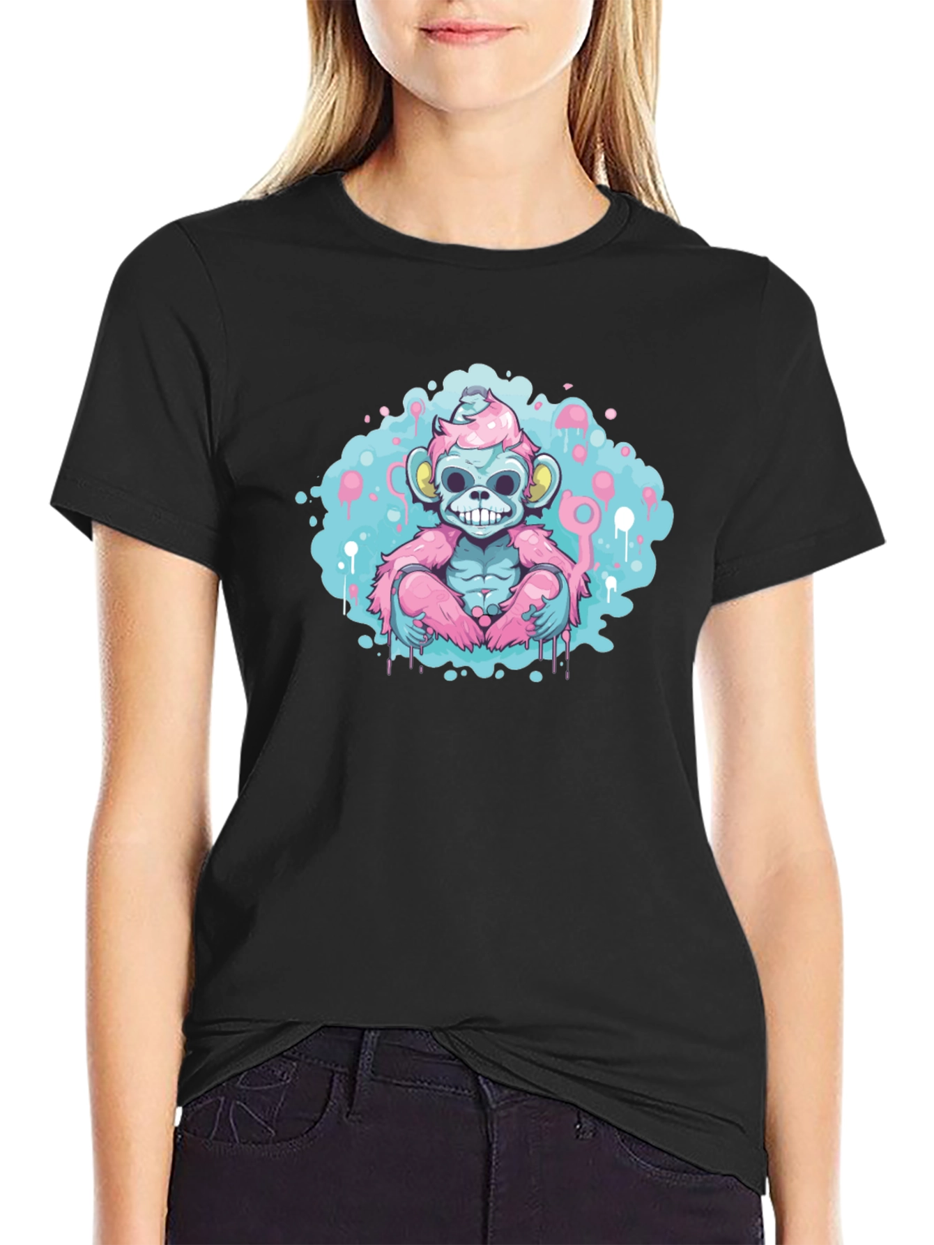 Cartoon Monkey Graphic Tee