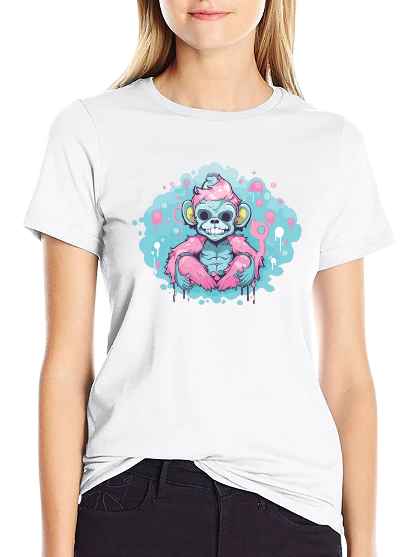 Cartoon Monkey Graphic Tee