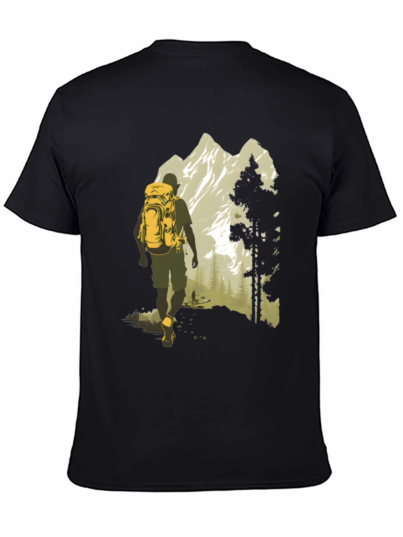 Adventure Awaits T-Shirt - Mountain Hiker Graphic Tee