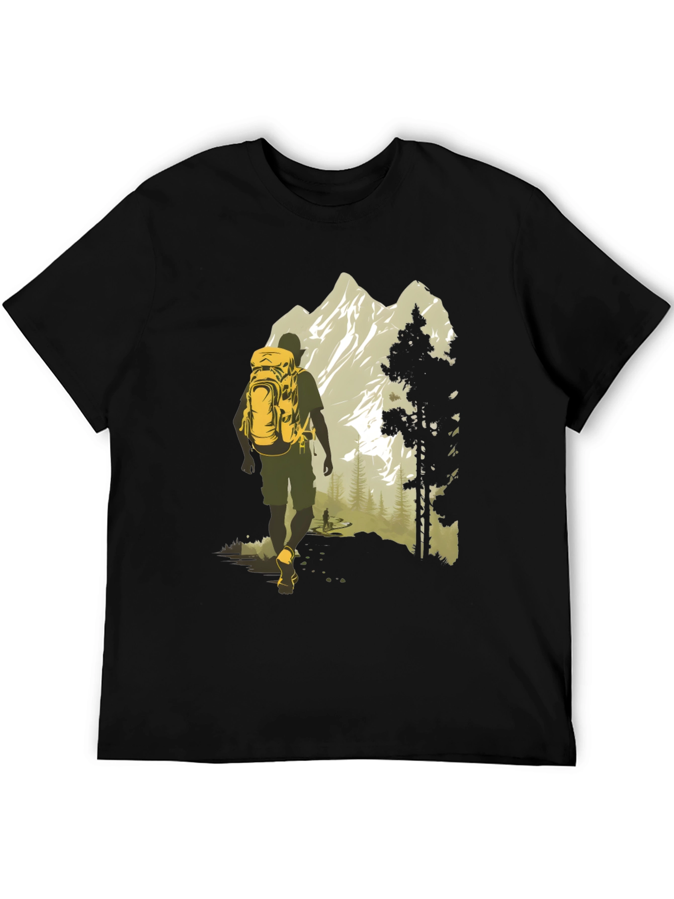 Adventure Awaits T-Shirt - Mountain Hiker Graphic Tee