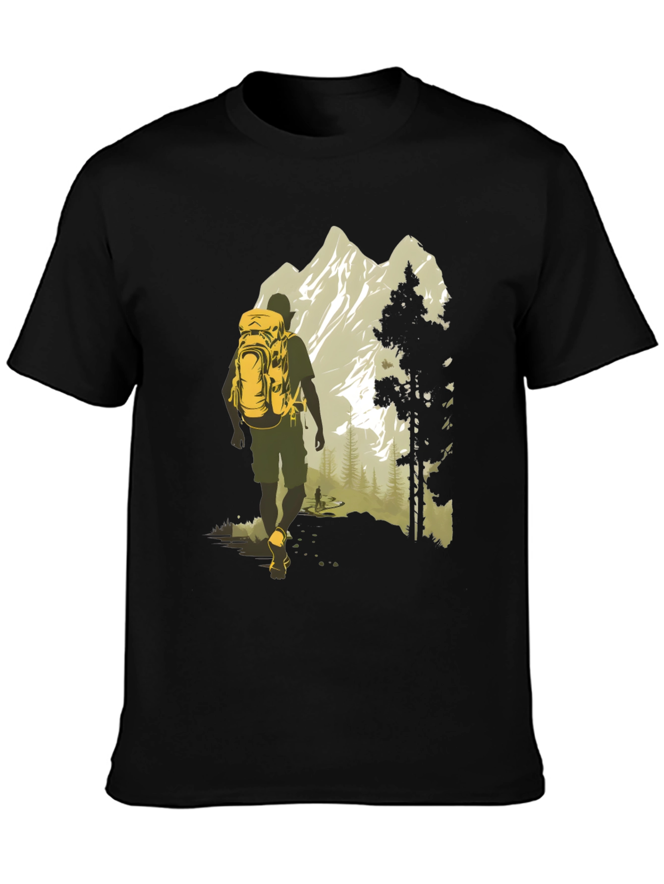 Adventure Awaits T-Shirt - Mountain Hiker Graphic Tee