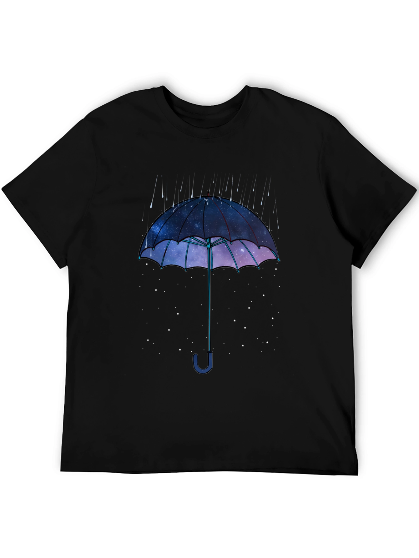 Galaxy Umbrella Graphic Tee - Unique Starry Sky Design