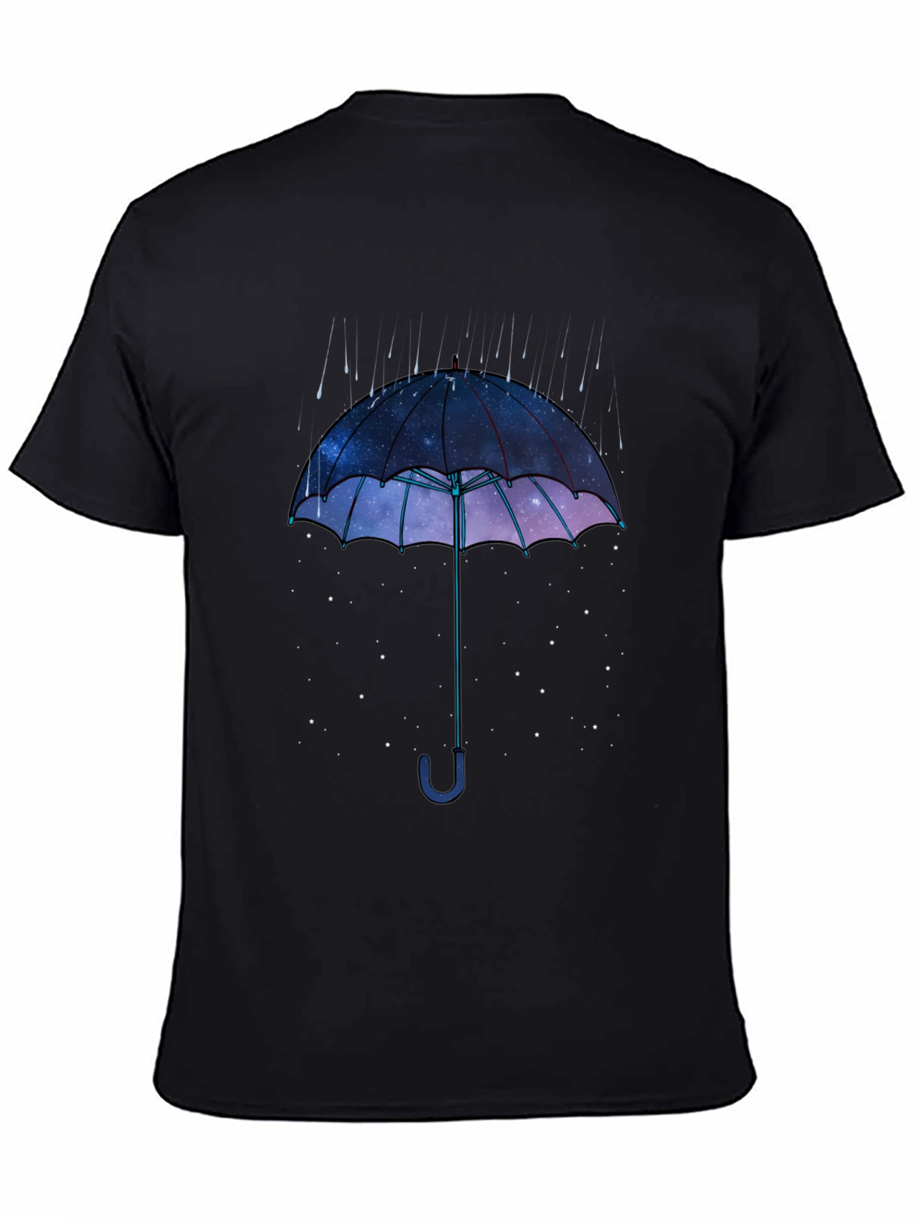 Galaxy Umbrella Graphic Tee - Unique Starry Sky Design