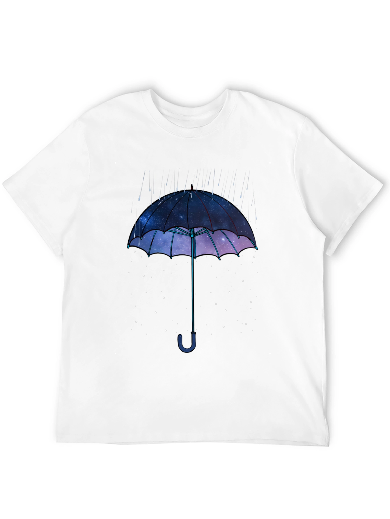 Galaxy Umbrella Graphic Tee - Unique Starry Sky Design