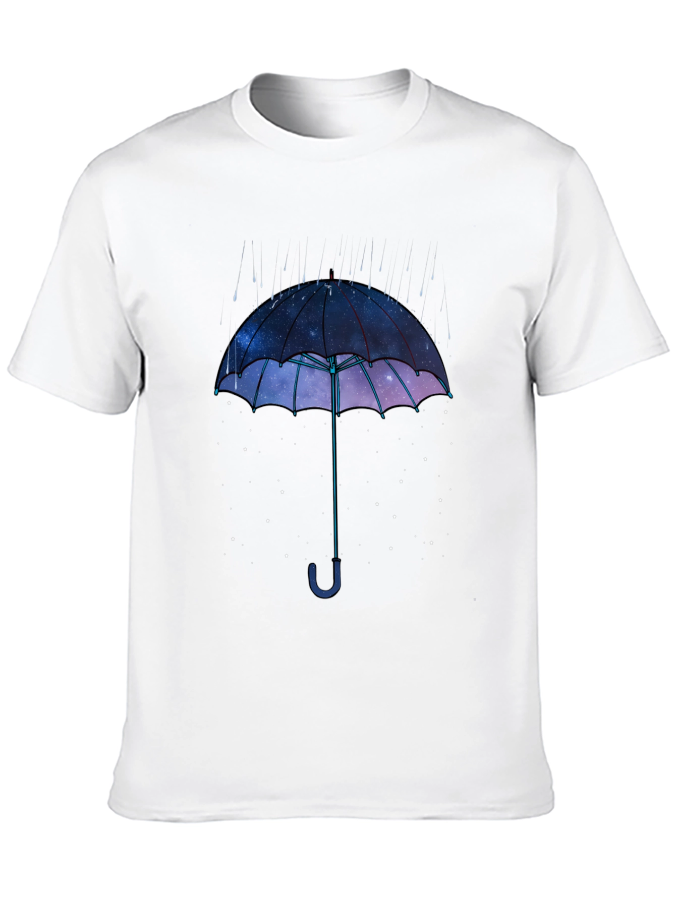 Galaxy Umbrella Graphic Tee - Unique Starry Sky Design