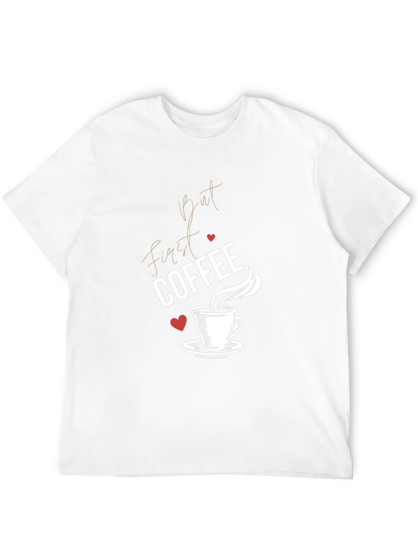 But First Coffee Graphic Tee - Black Cotton T-Shirt
