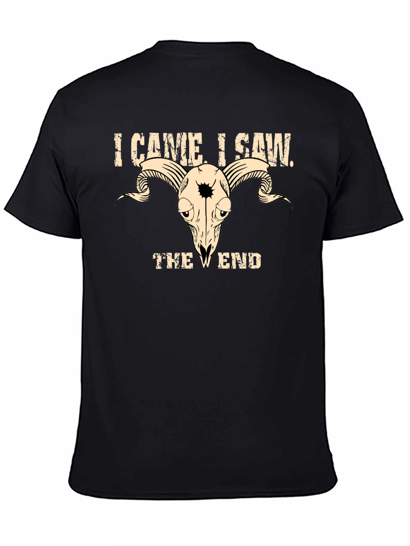 I Came I Saw The End T-Shirt Goat Skull