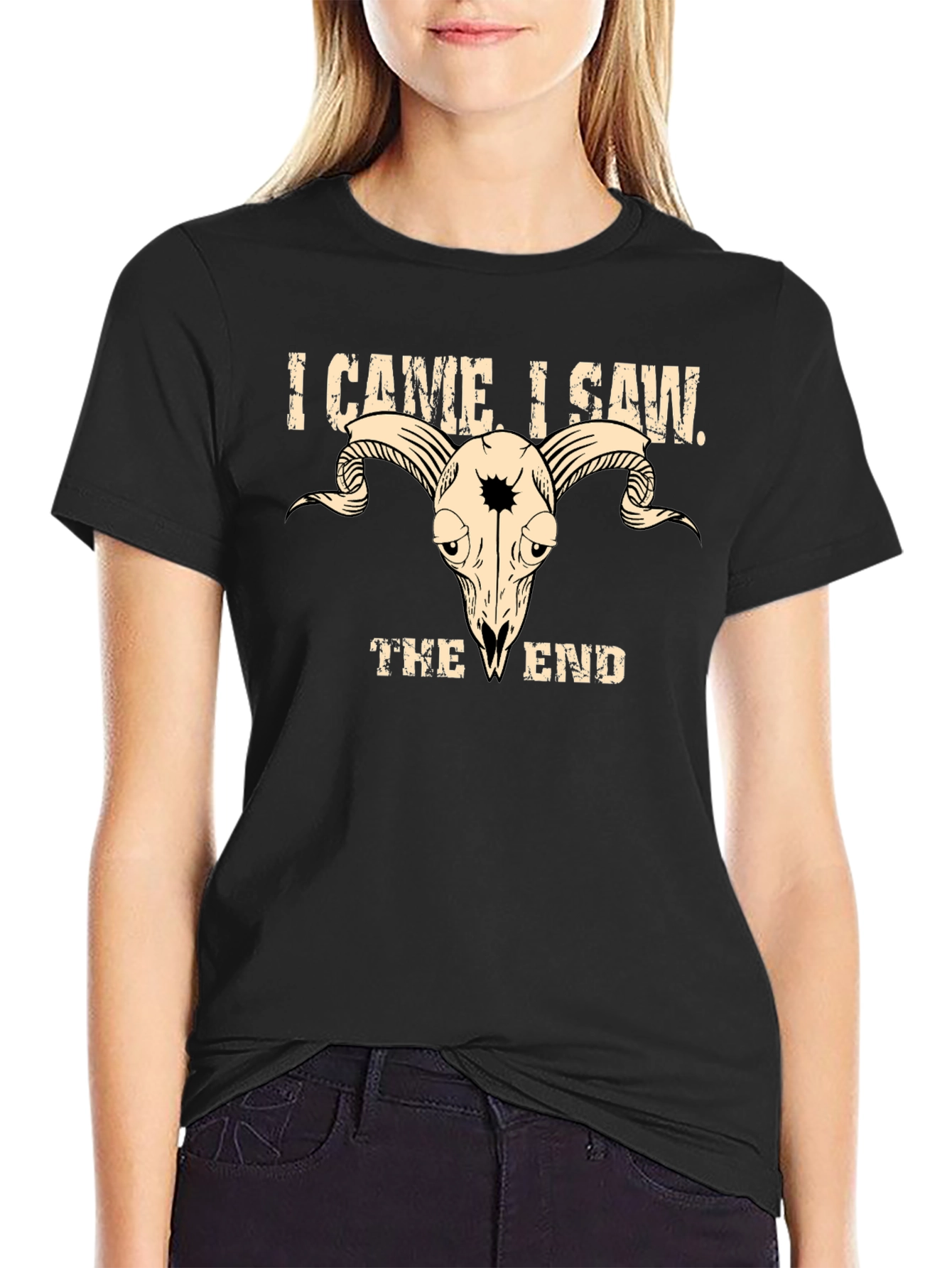 I Came I Saw The End T-Shirt Goat Skull