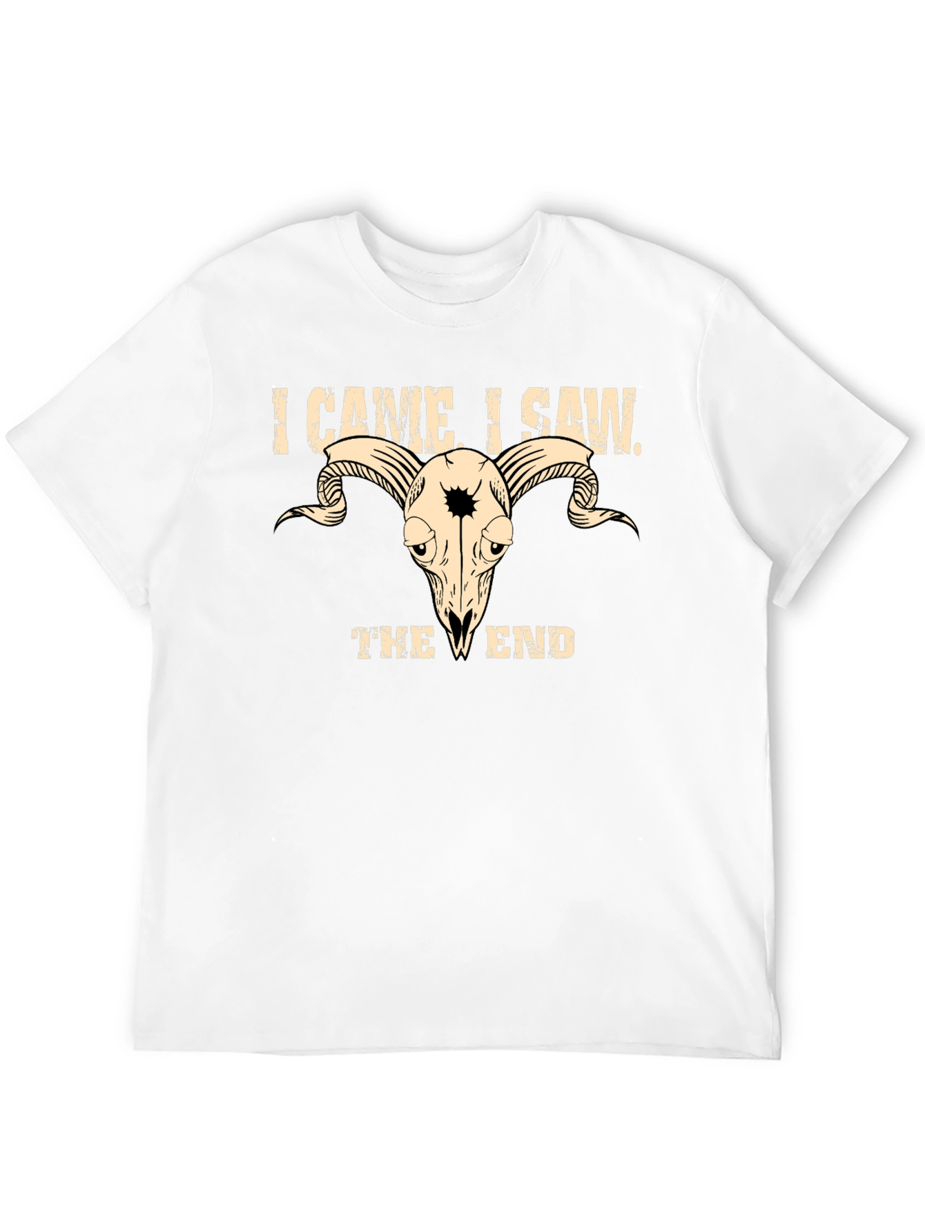 I Came I Saw The End T-Shirt Goat Skull