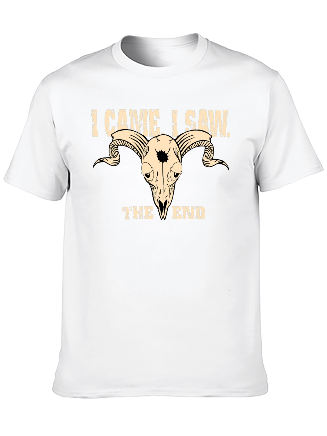 I Came I Saw The End T-Shirt Goat Skull