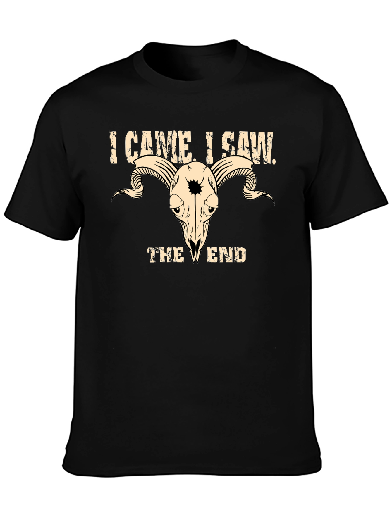 I Came I Saw The End T-Shirt Goat Skull