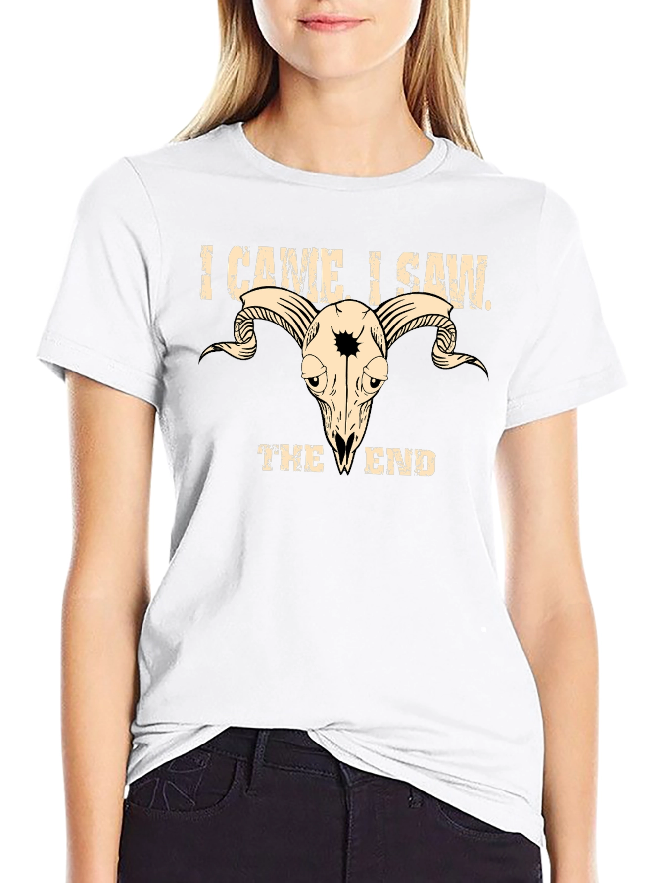 I Came I Saw The End T-Shirt Goat Skull