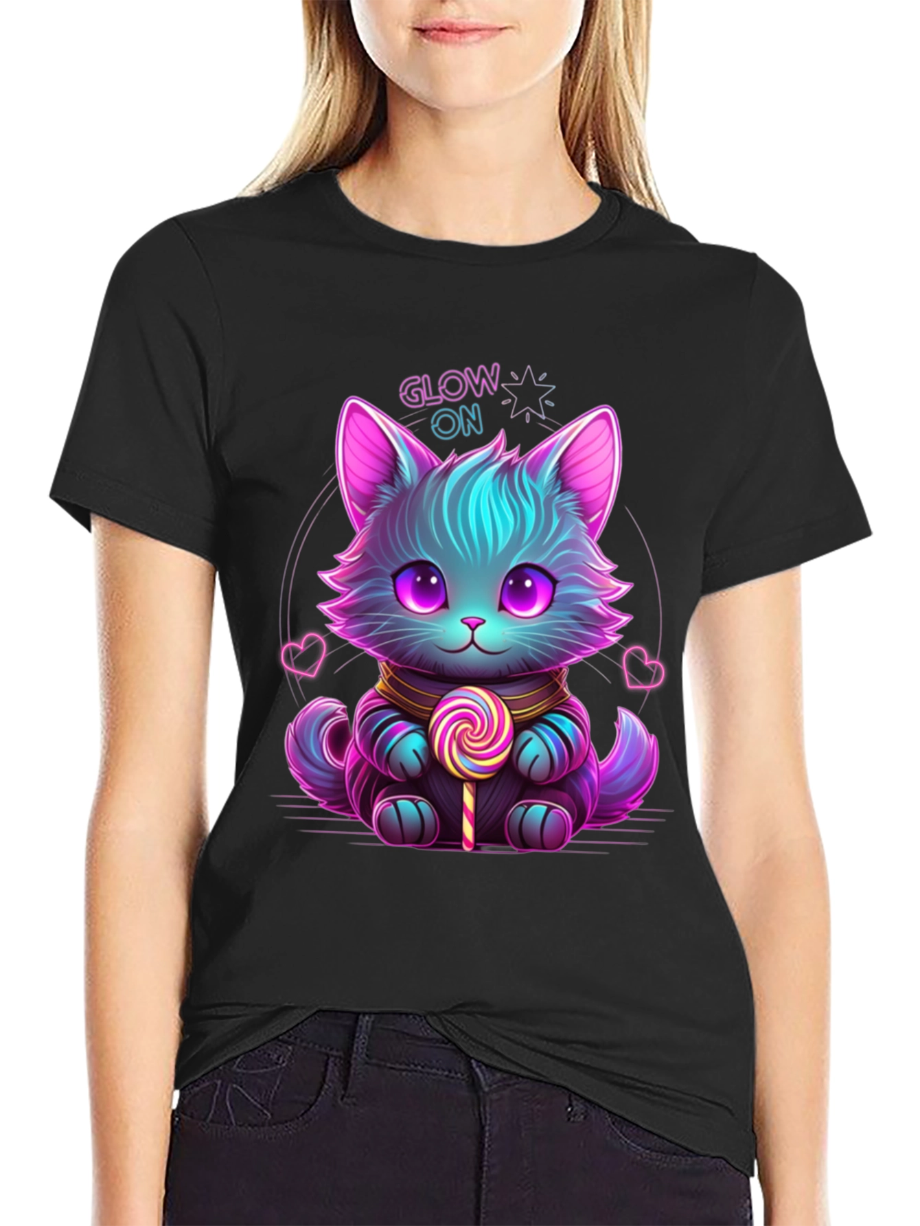 Neon Cat T-Shirt - Glow On!