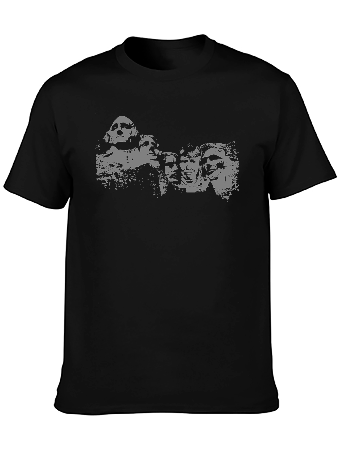 Mount Rushmore Graphic Black T-Shirt