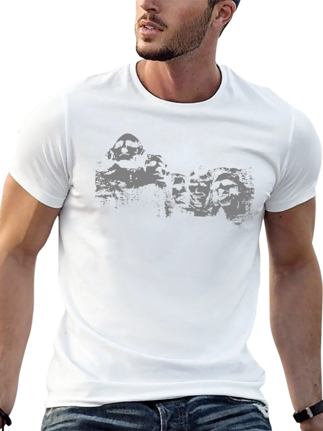 Mount Rushmore Graphic Black T-Shirt