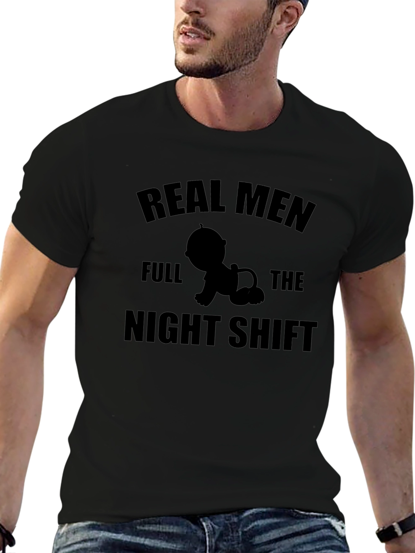 Real Men Full The Night Shift Graphic Tee