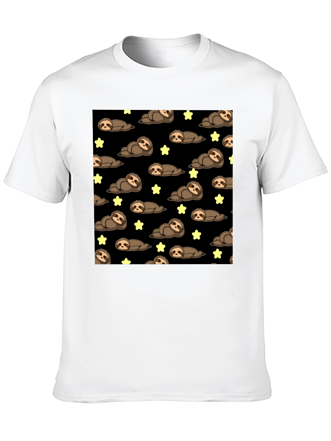 Cute Sloth Starry Night T-Shirt