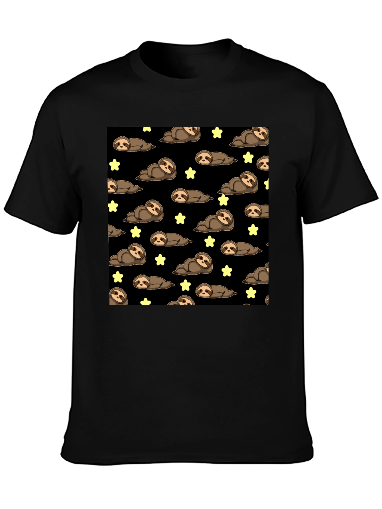 Cute Sloth Starry Night T-Shirt