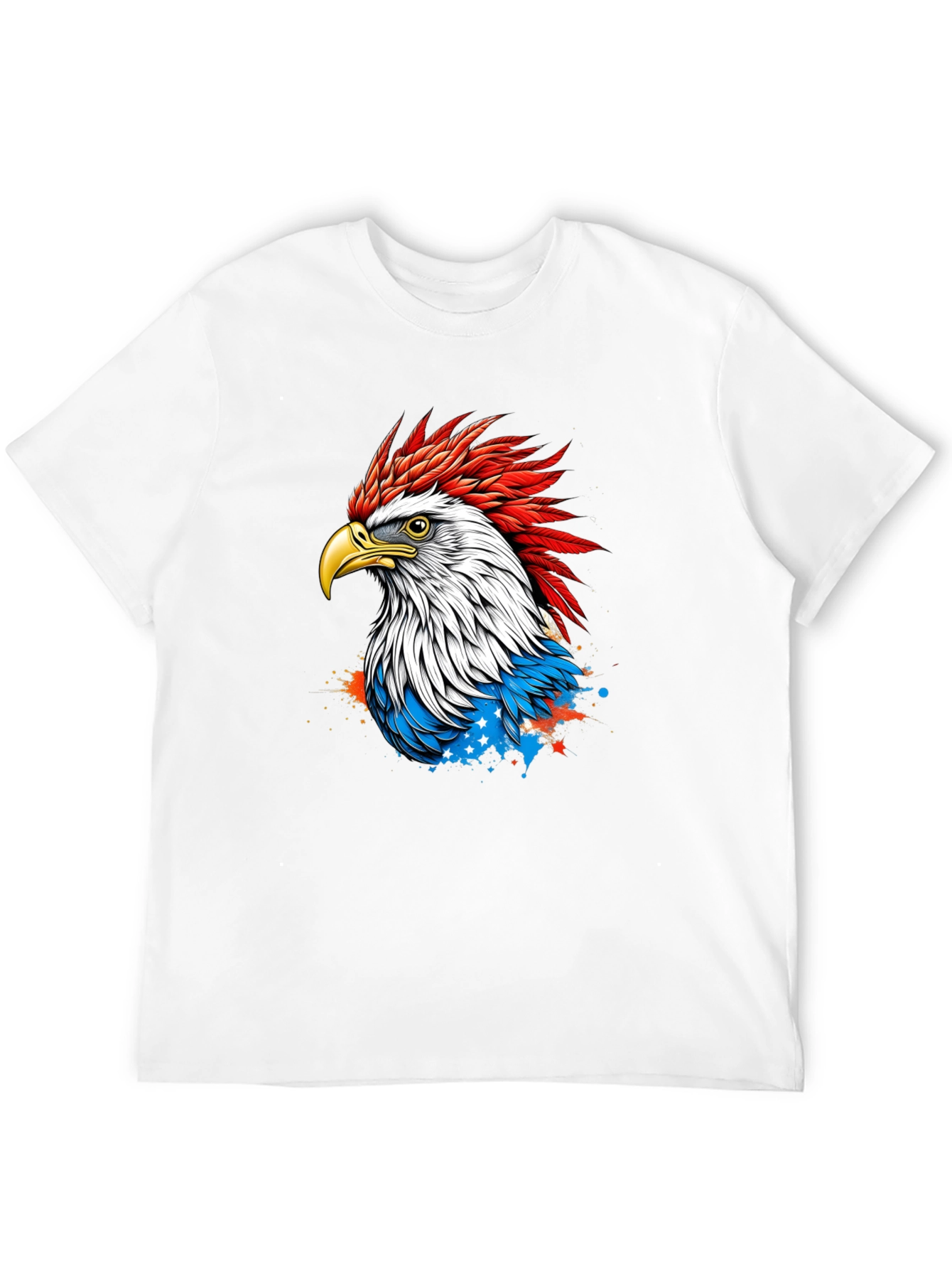 Patriotic Eagle Graphic Tee - Mens Black T-Shirt