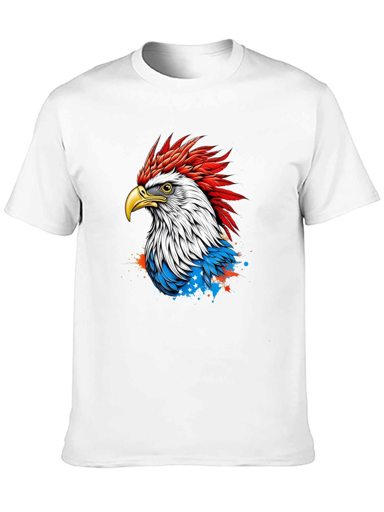Patriotic Eagle Graphic Tee - Mens Black T-Shirt