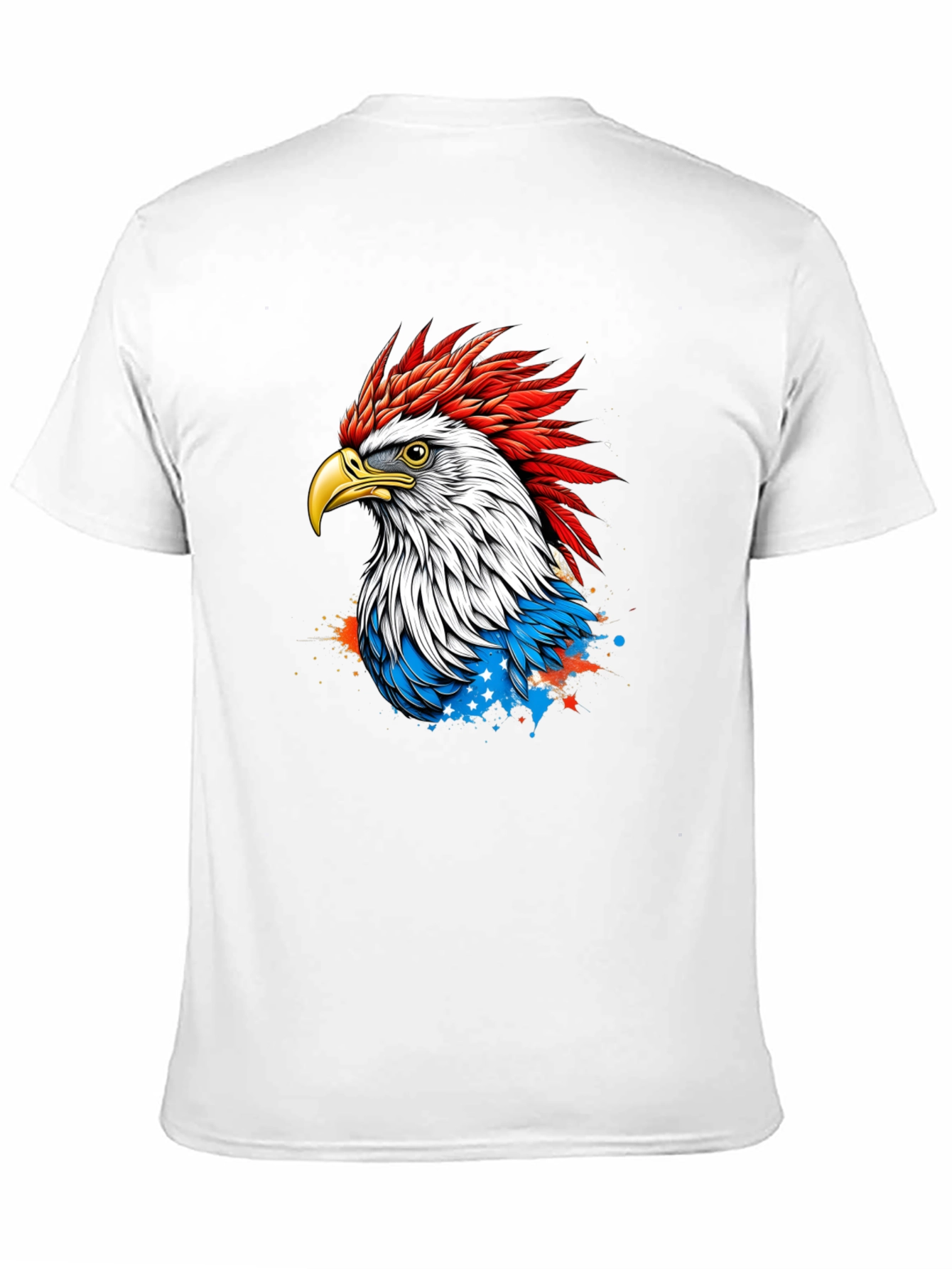 Patriotic Eagle Graphic Tee - Mens Black T-Shirt