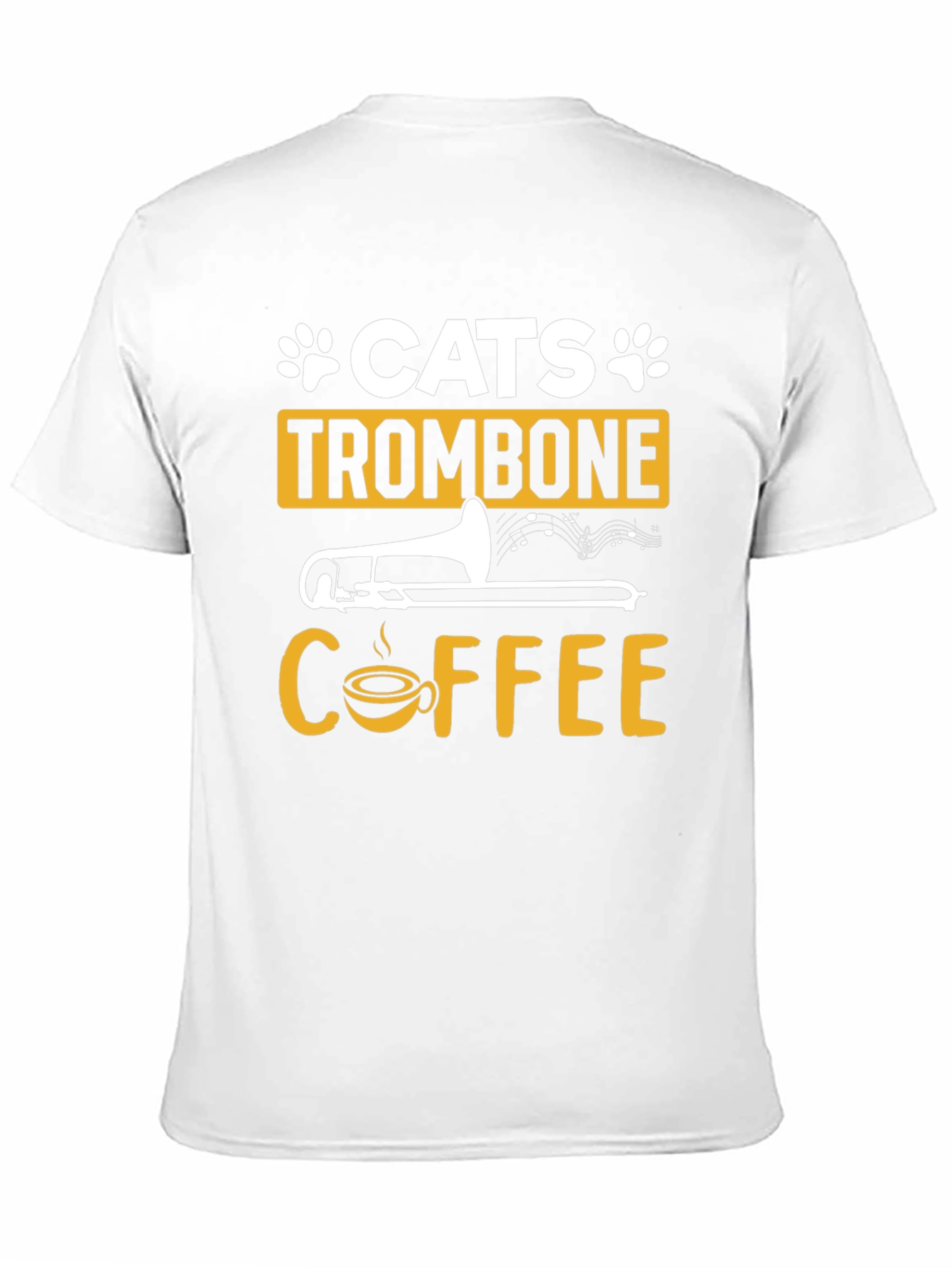 Cats Trombone Coffee Graphic T-Shirt