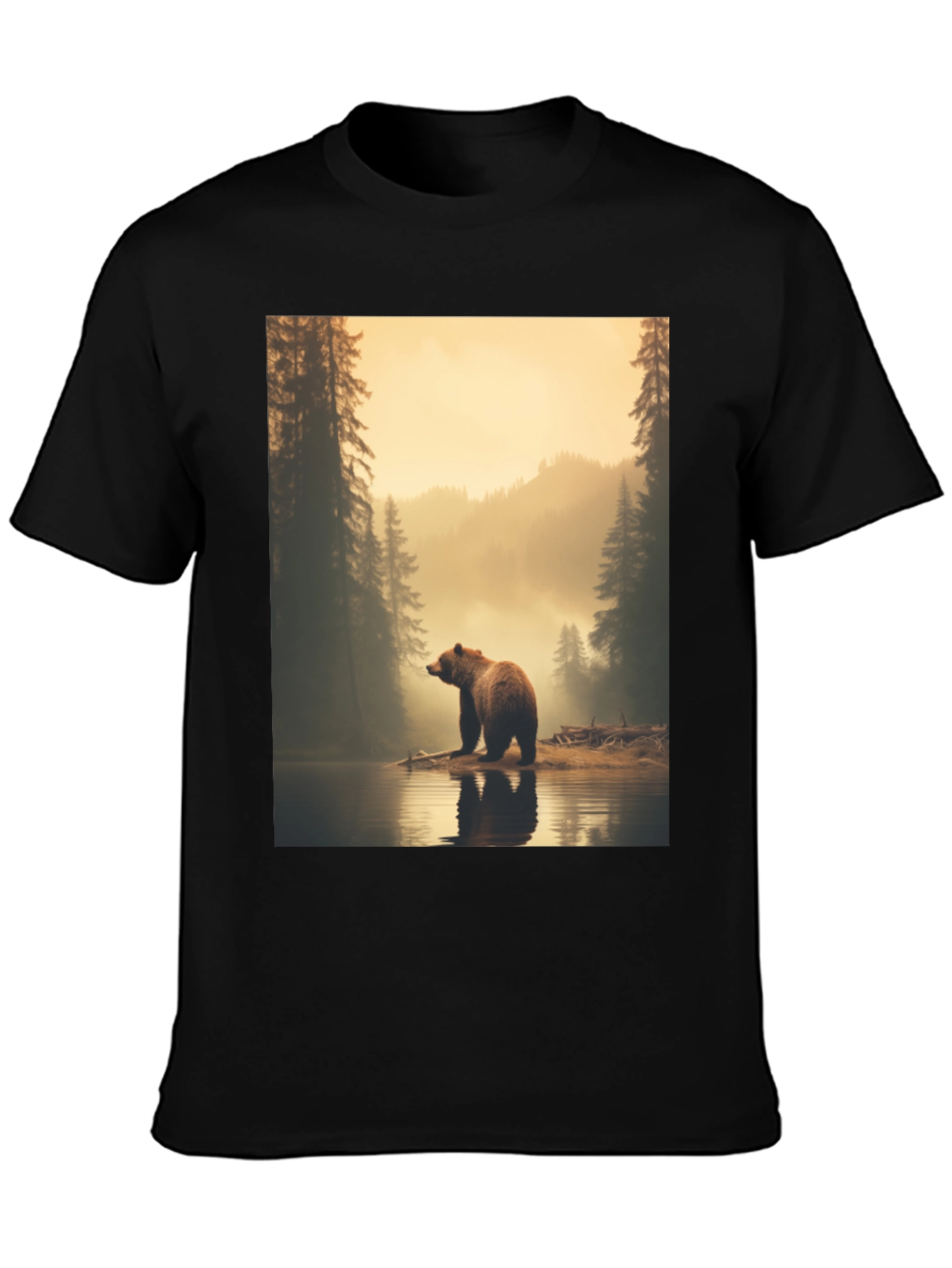 Bear Lake Graphic Tee - Wildlife Nature Shirt