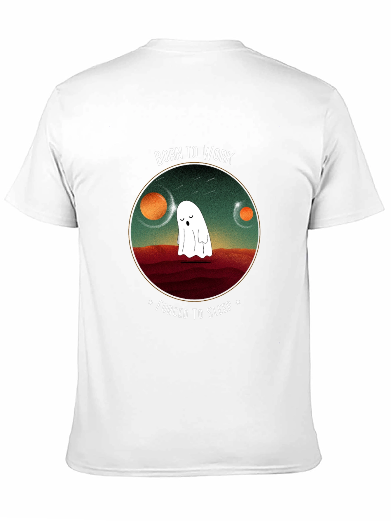 Born to Work Ghost T-Shirt