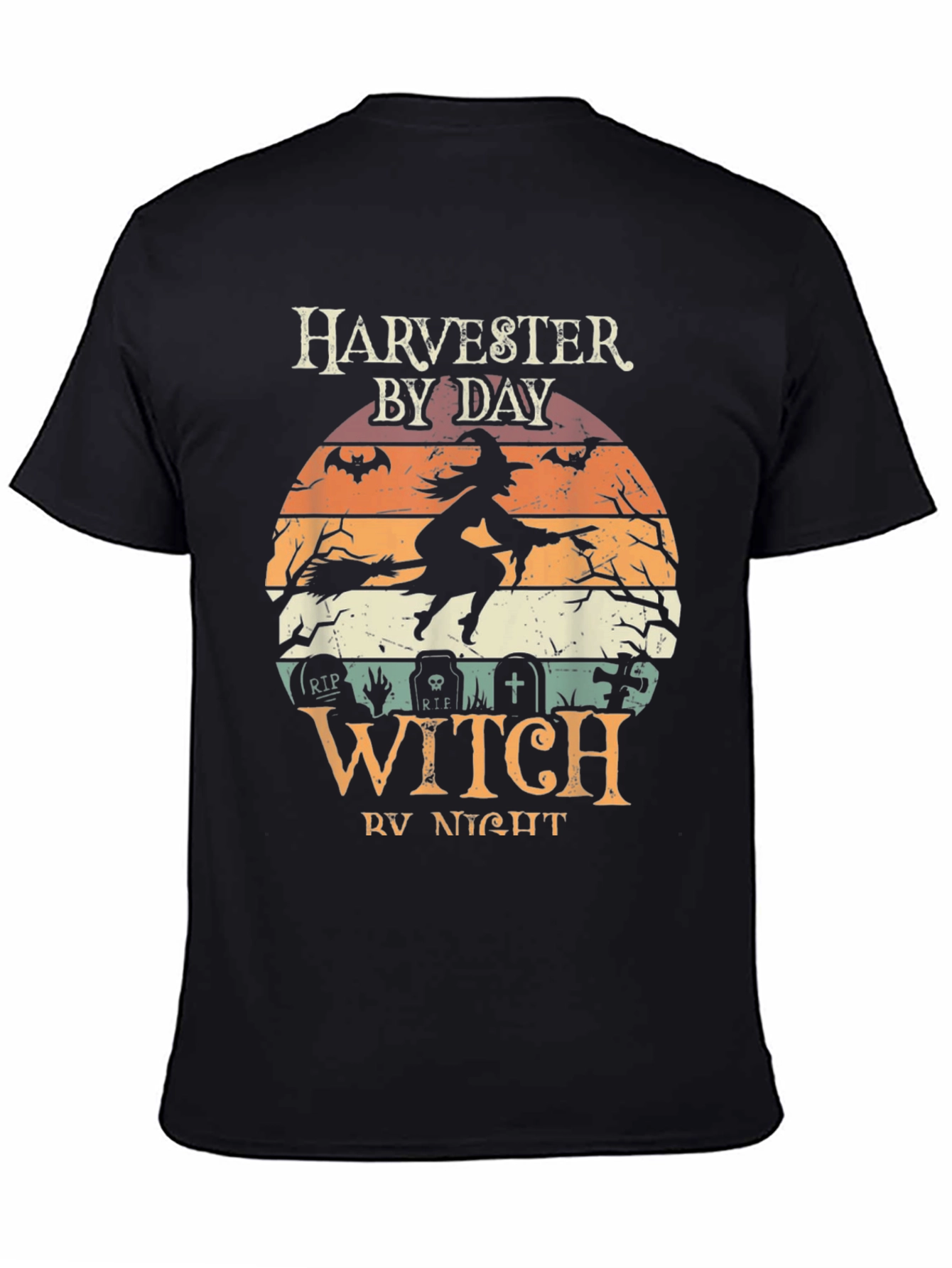 Harvester by Day Witch by Night Halloween T-Shirt