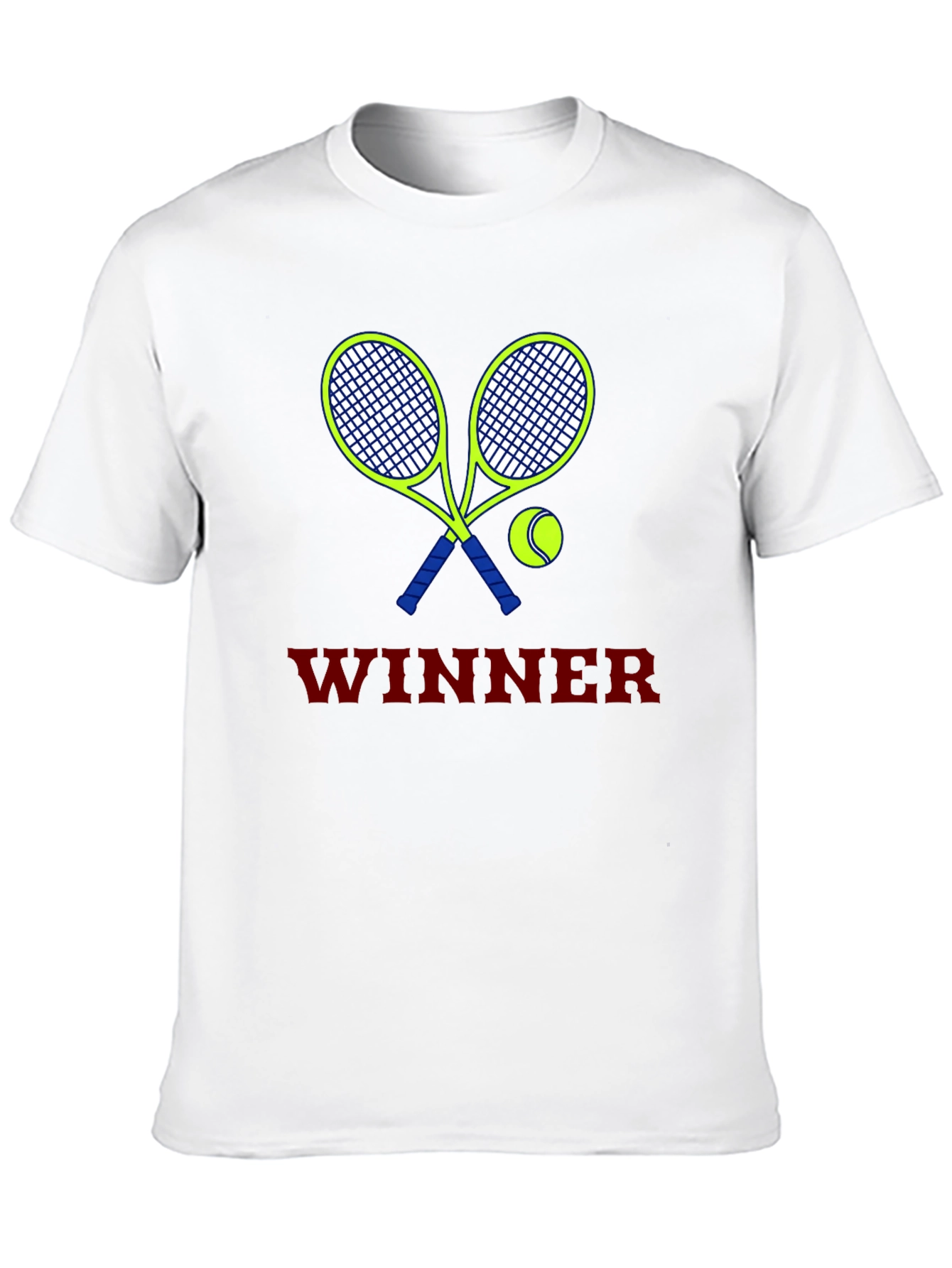 Tennis Winner Graphic Tee - Black Unisex T-Shirt