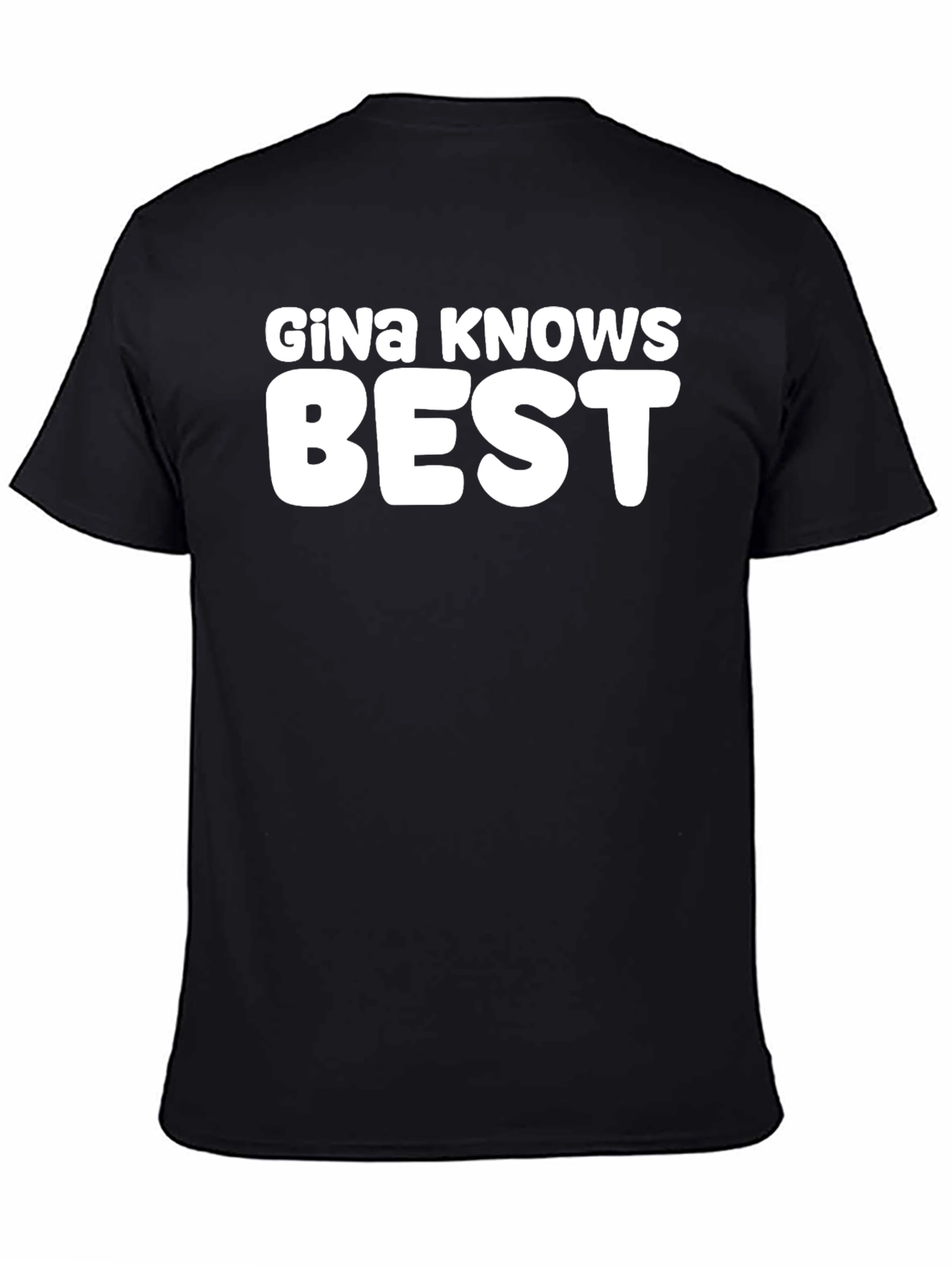 Gina Knows Best Black Graphic Tee