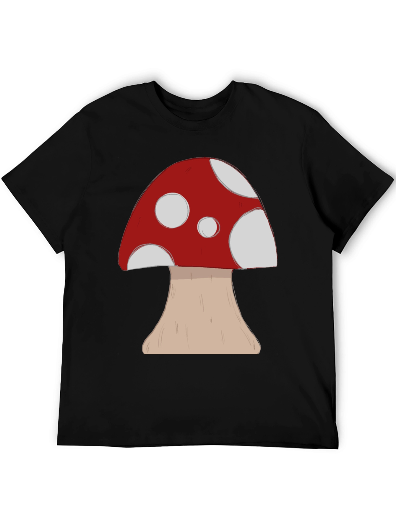 Mushroom Graphic Tee -  Casual Cotton Comfort