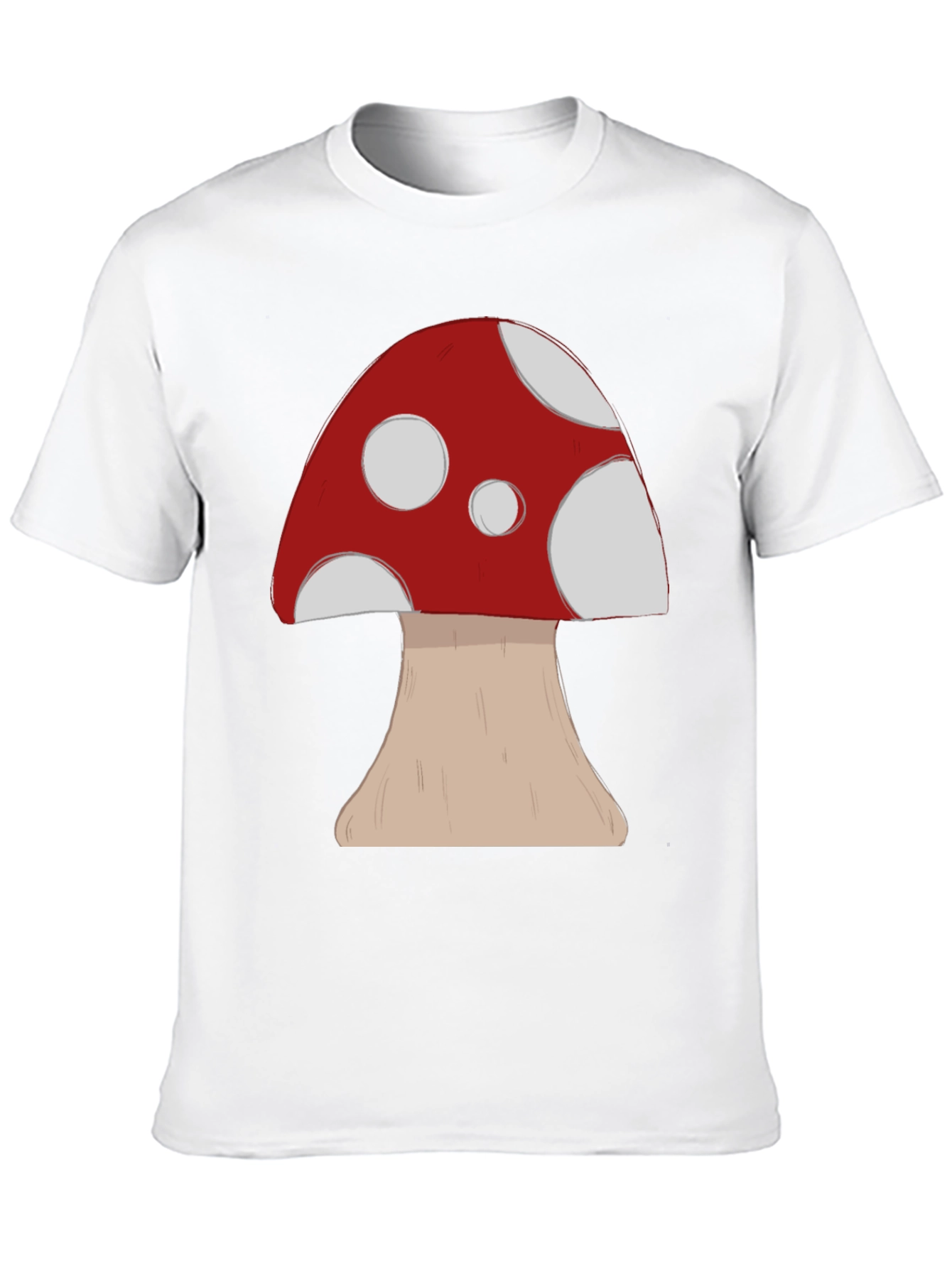 Mushroom Graphic Tee -  Casual Cotton Comfort