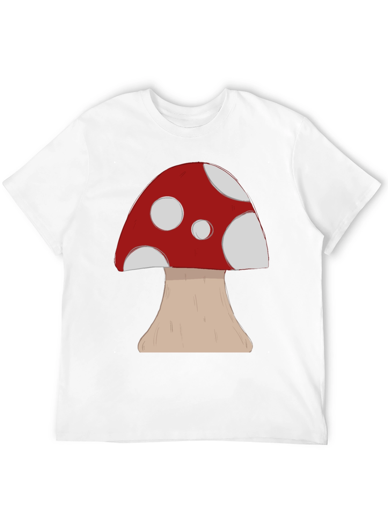 Mushroom Graphic Tee -  Casual Cotton Comfort