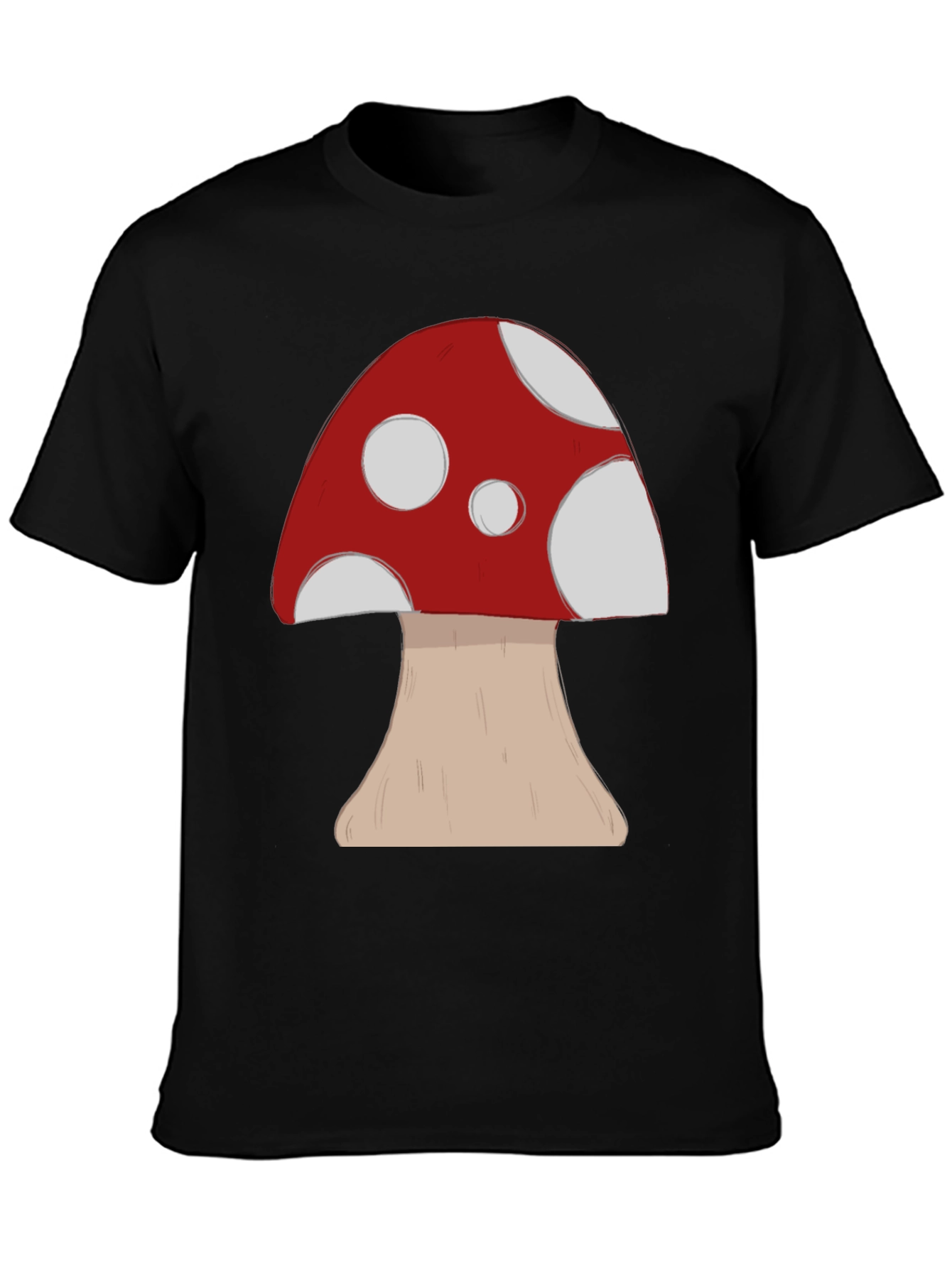 Mushroom Graphic Tee -  Casual Cotton Comfort