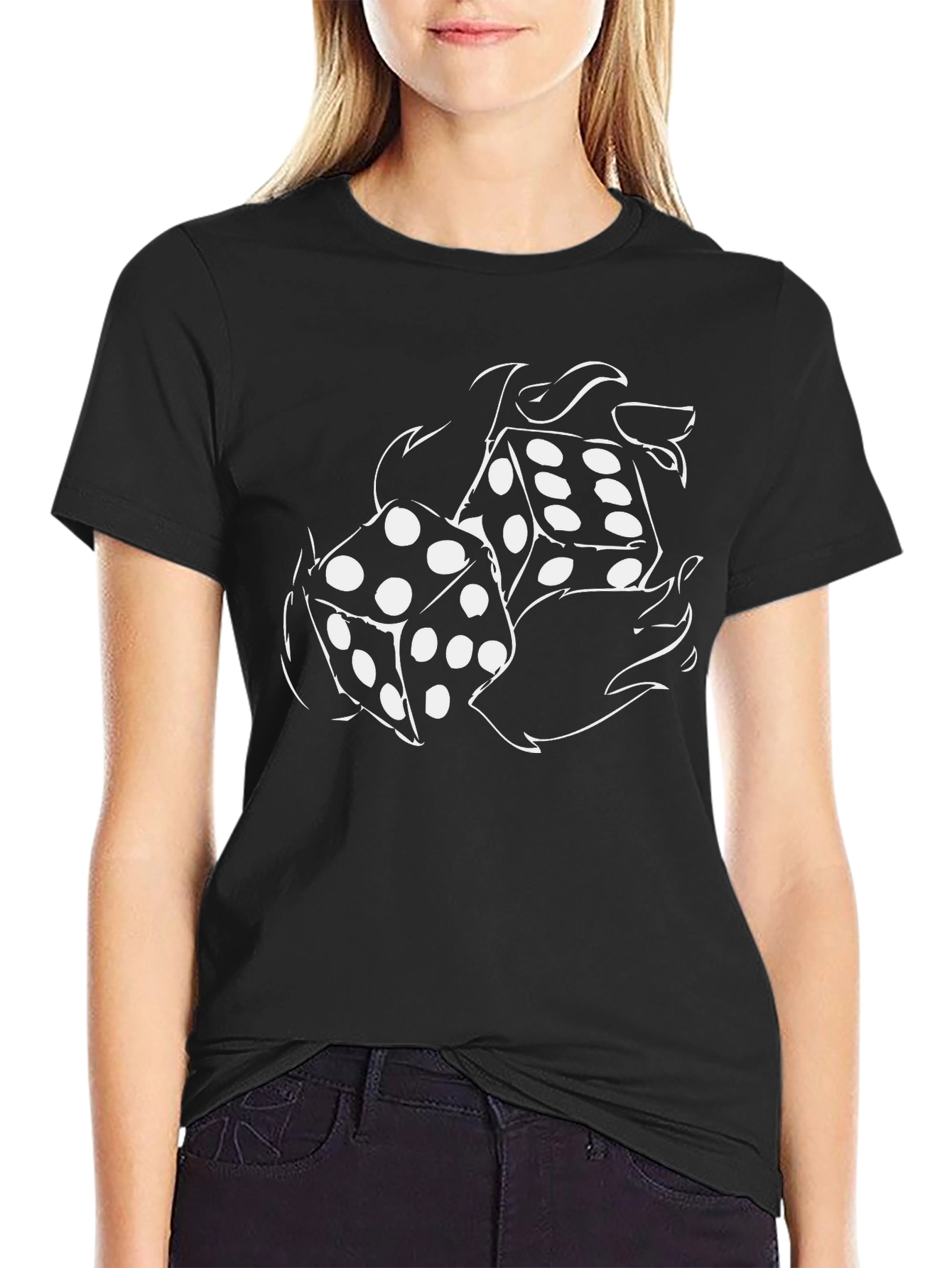 Dice Graphic Black T-Shirt