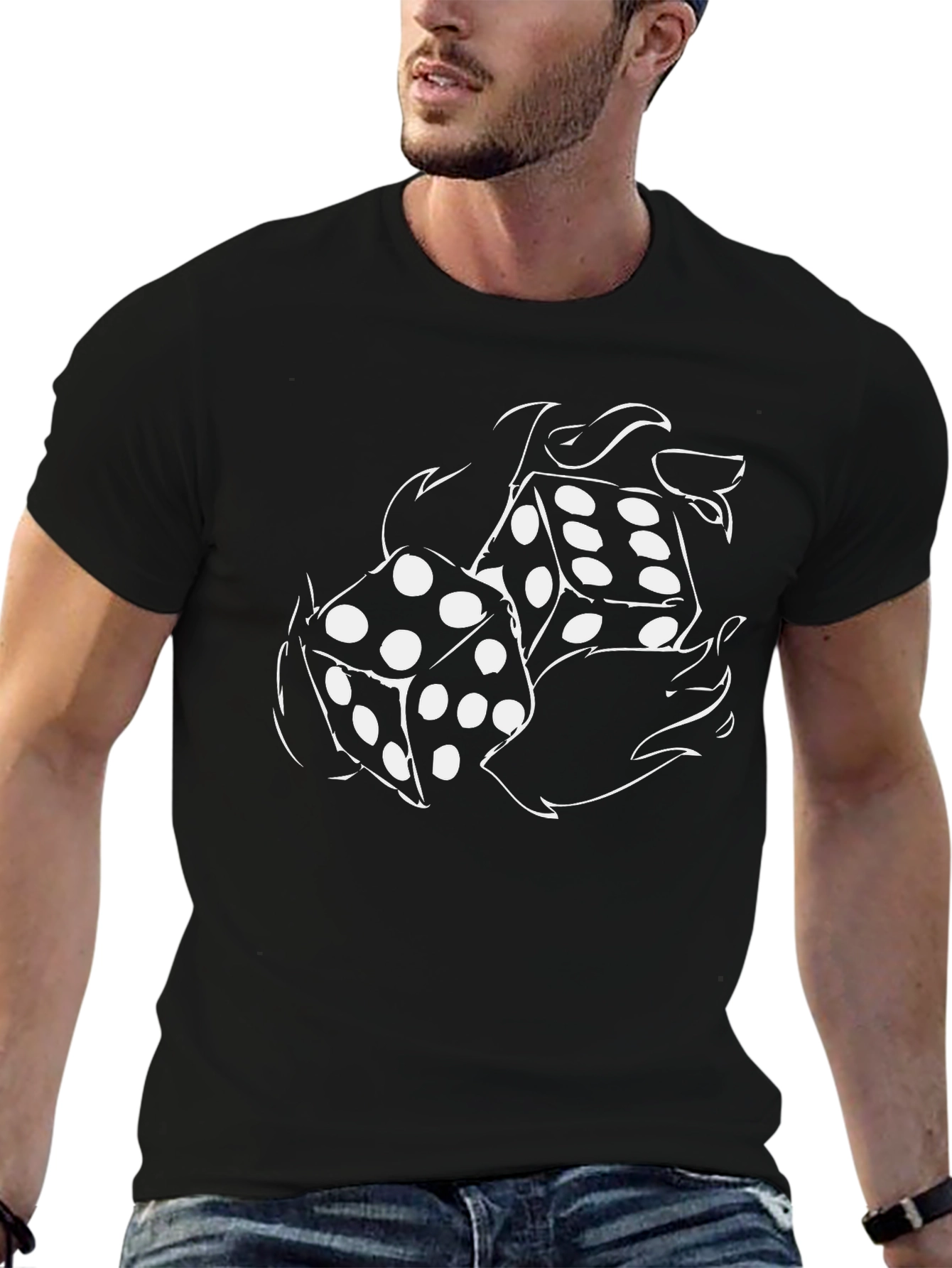 Dice Graphic Black T-Shirt