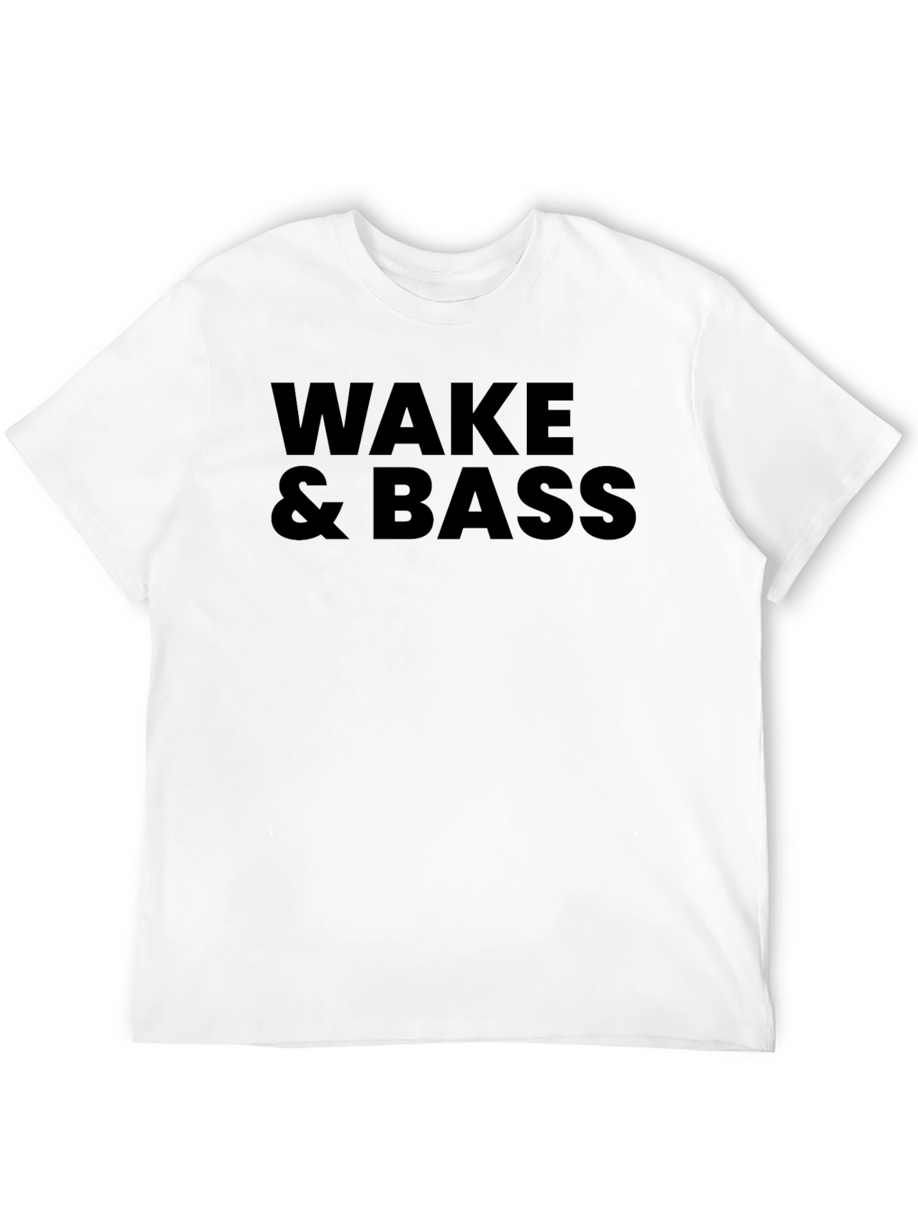 Wake & Bass Black Graphic Tee