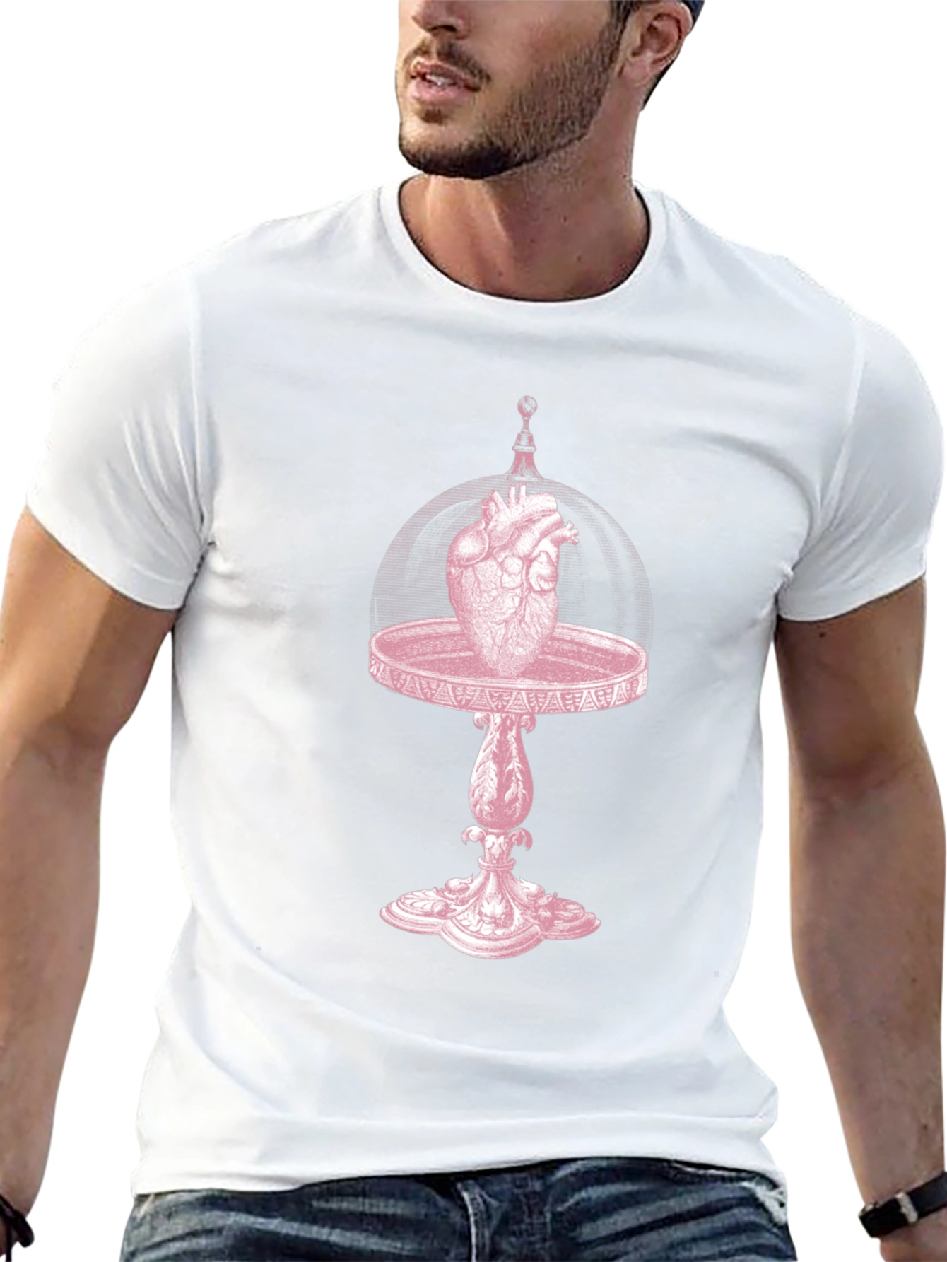 Anatomical Heart Under Glass Dome T-Shirt