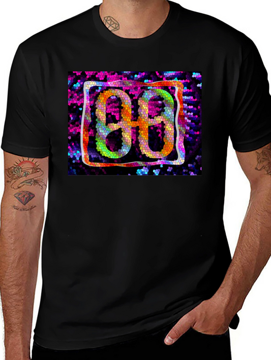 Abstract 88 Graphic Black T-Shirt