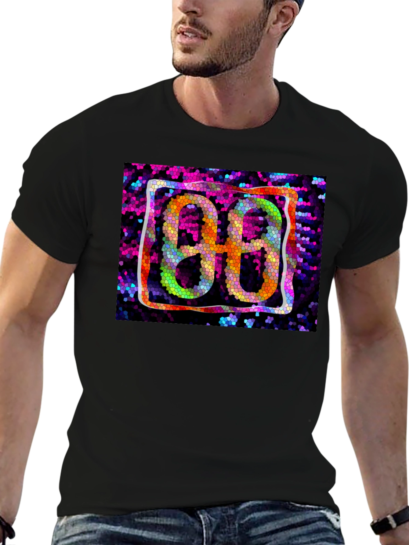 Abstract 88 Graphic Black T-Shirt