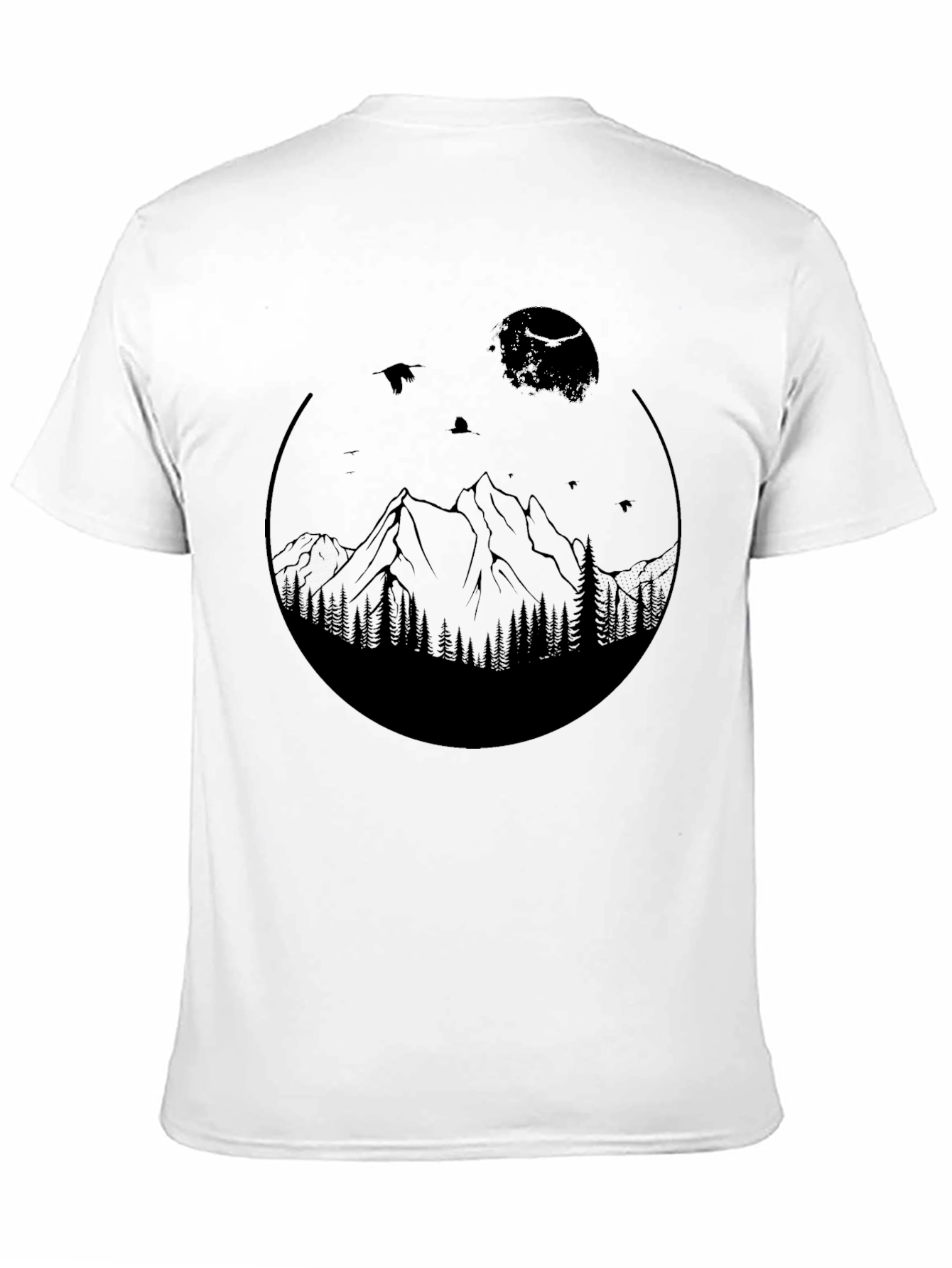 Mountain & Moon Graphic Tee - Nature Inspired Design