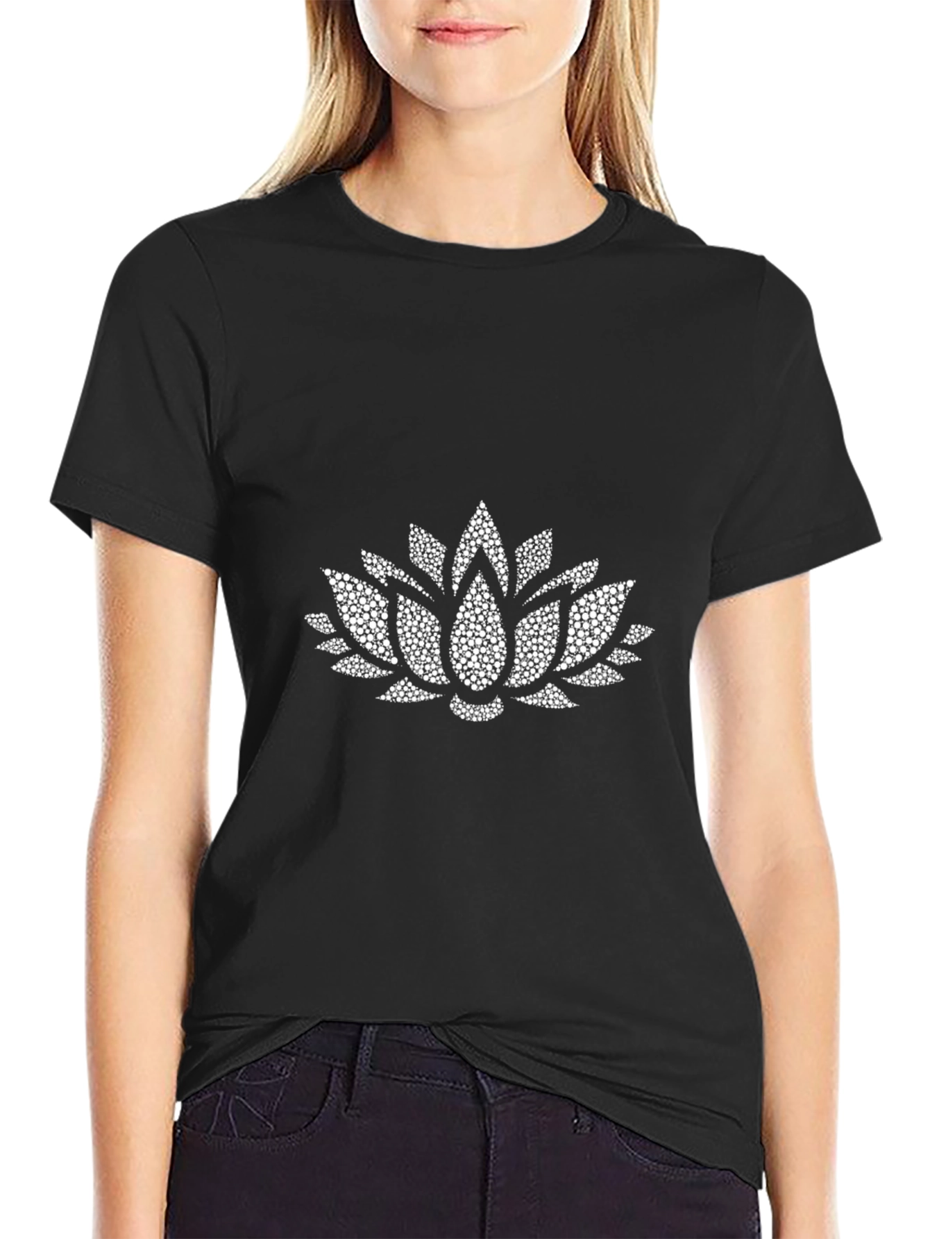 Lotus Graphic Black T-Shirt