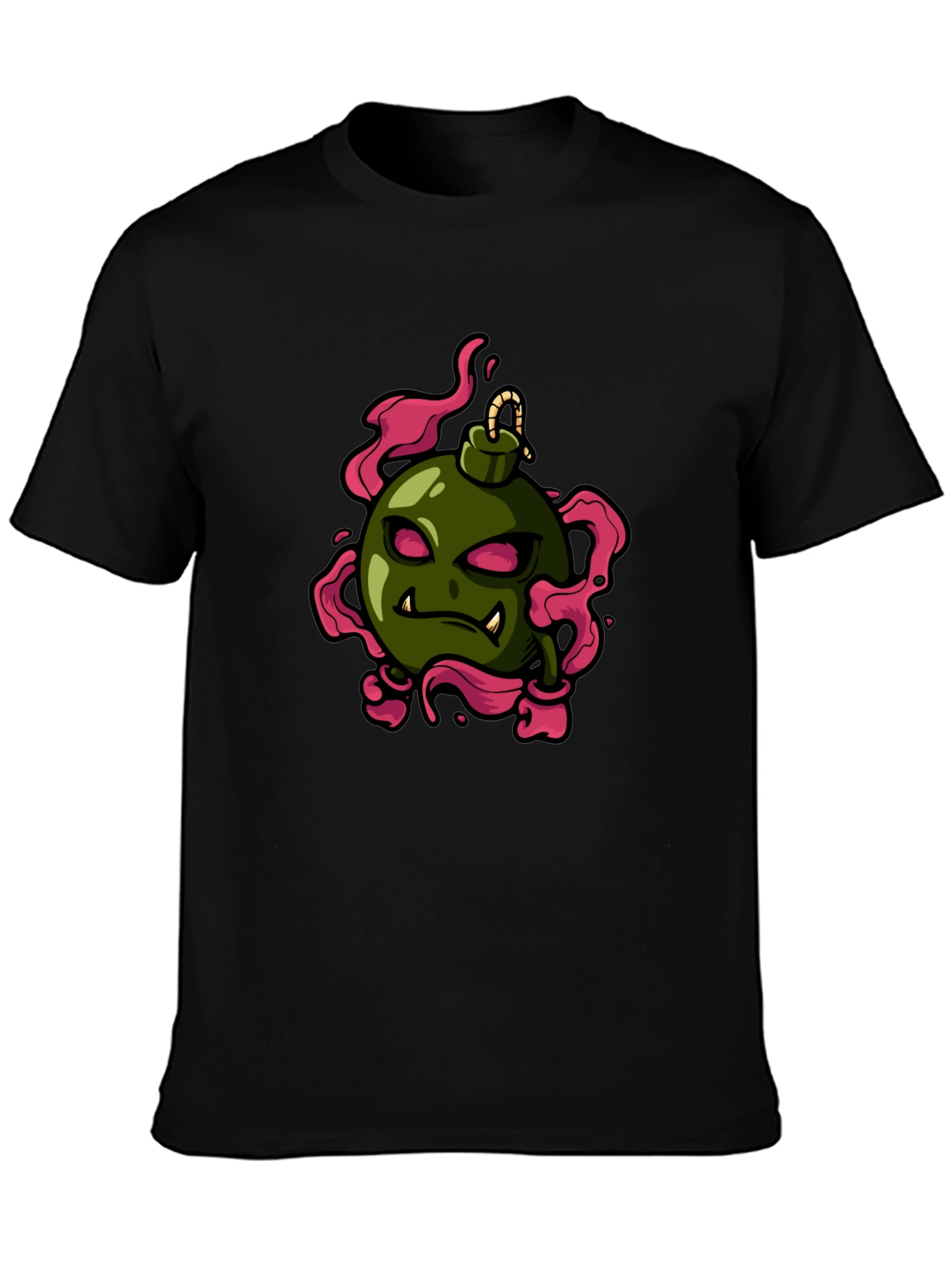 Bomb Character Graphic Tee - Black